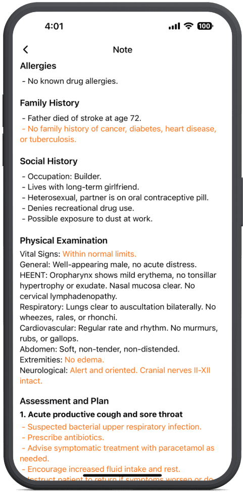 Note inferred content